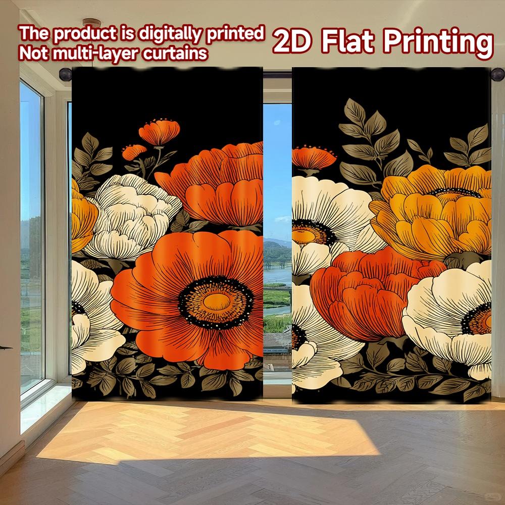 Modern Flat Printing Curtains Without Rod Floral Pattern Orange White Fashionable Curtainments During Set Of 2 Made Polyester W100*H70(CM)-Rod Pocket&2PCS
Modern Flat Printing Curtains Without Rod Floral Pattern Orange White Fashionable Curtainments During Set Of 2 Made Polyester W100*H70(CM)-Rod Pocket&2PCS