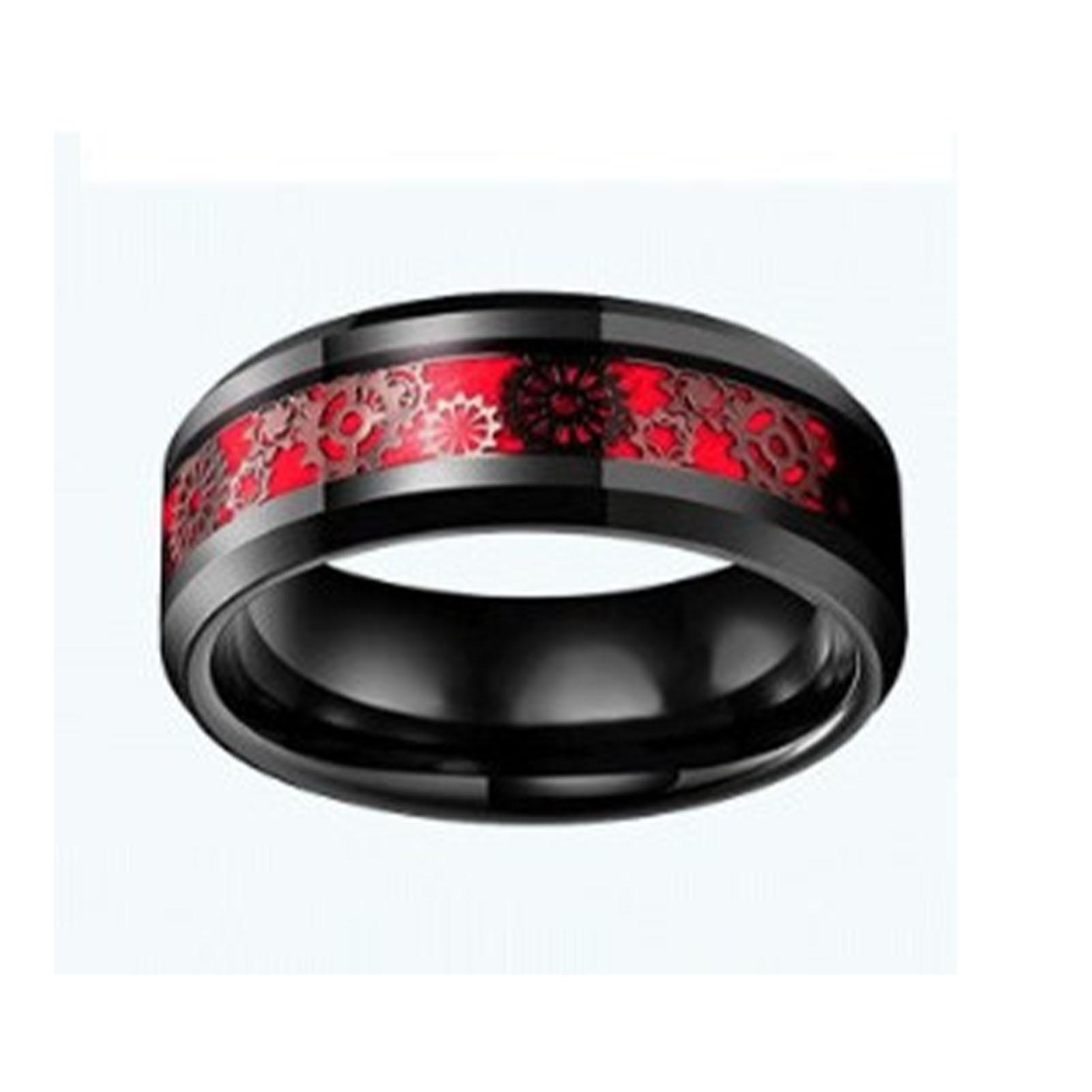 Gear Patch Stainless Steel Ring Men Women Fashionable Ring Jewelry for Dating Dancing Party Black and Red
Gear Patch Stainless Steel Ring Men Women Fashionable Ring Jewelry for Dating Dancing Party Black and Red