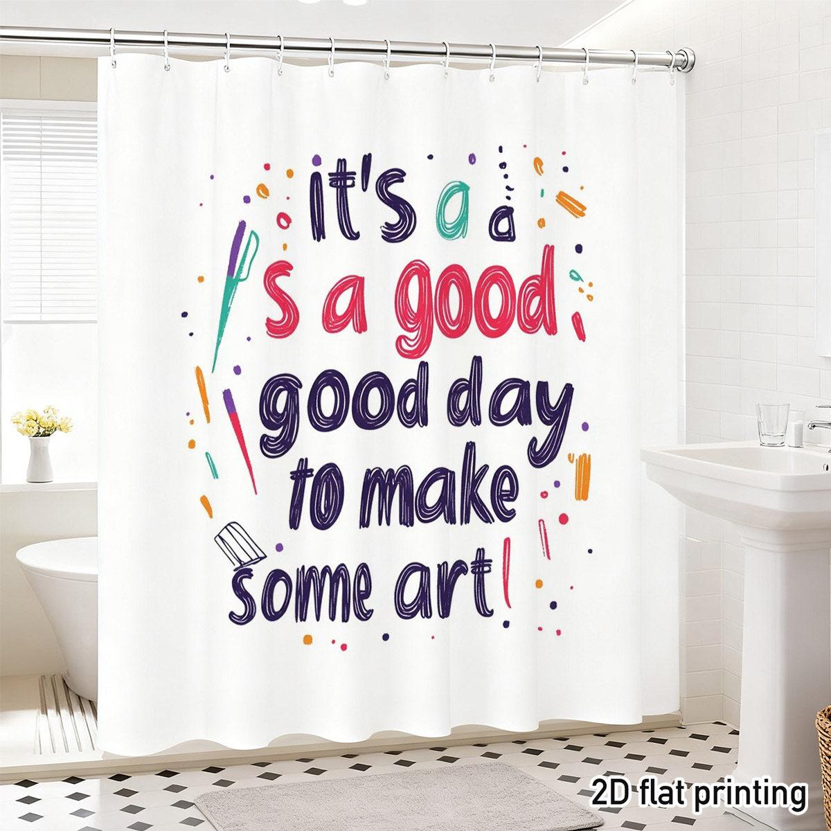 1Pc Shower Curtain — Handwritten Quote & Doodles, Waterproof Machine Washable Polyester For Shower/Bathtub Bathroom Decor W60H190(CM)-1 Pcs
1Pc Shower Curtain — Handwritten Quote & Doodles, Waterproof Machine Washable Polyester For Shower/Bathtub Bathroom Decor W60H190(CM)-1 Pcs