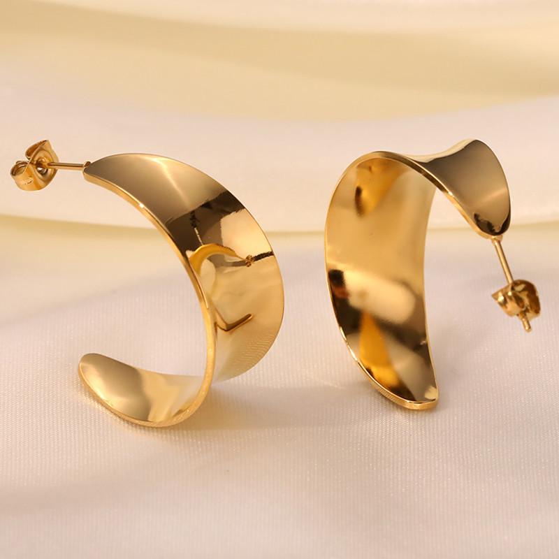 2022 High-Polished Stainless Steel 18K Gold Statement Large C Earrings for Women 18K золотой
2022 High-Polished Stainless Steel 18K Gold Statement Large C Earrings for Women 18K золотой
