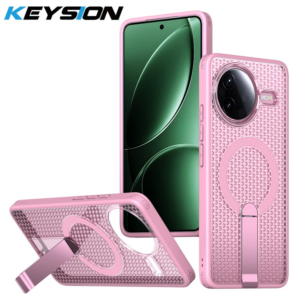 KEYSION Hollow Heat Dissipation Case for Xiaomi POCO F7 Pro Magnetic Cooling Hide Stand Shockproof Phone Cover for POCO F7 Ultra for POCO F7 Ultra рожевий
KEYSION Hollow Heat Dissipation Case for Xiaomi POCO F7 Pro Magnetic Cooling Hide Stand Shockproof Phone Cover for POCO F7 Ultra for POCO F7 Ultra рожевий