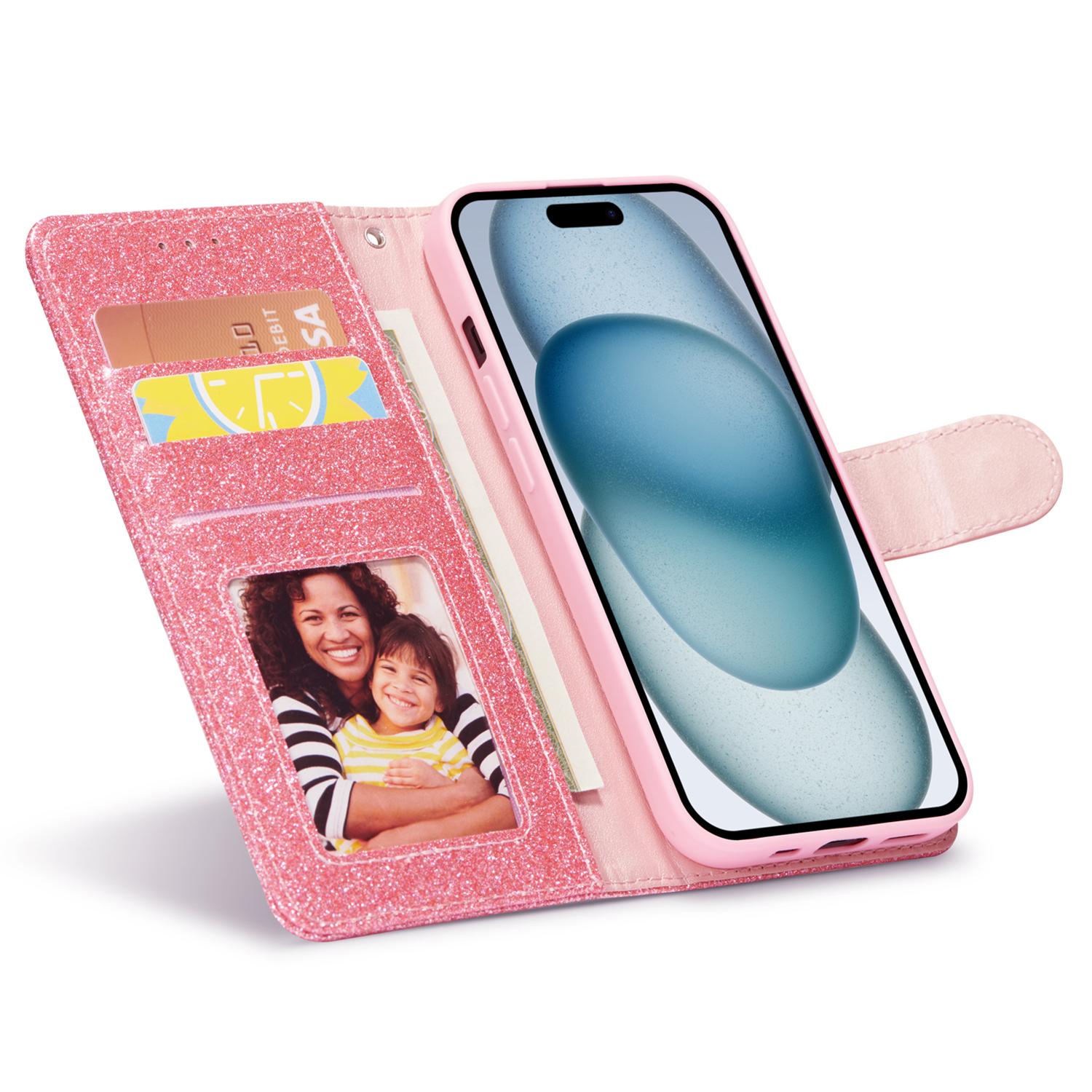 For iPhone 15 Plus Glitter Leather Case with Diamond Love Heart Wallet Stand Flip Cover Pink
For iPhone 15 Plus Glitter Leather Case with Diamond Love Heart Wallet Stand Flip Cover Pink