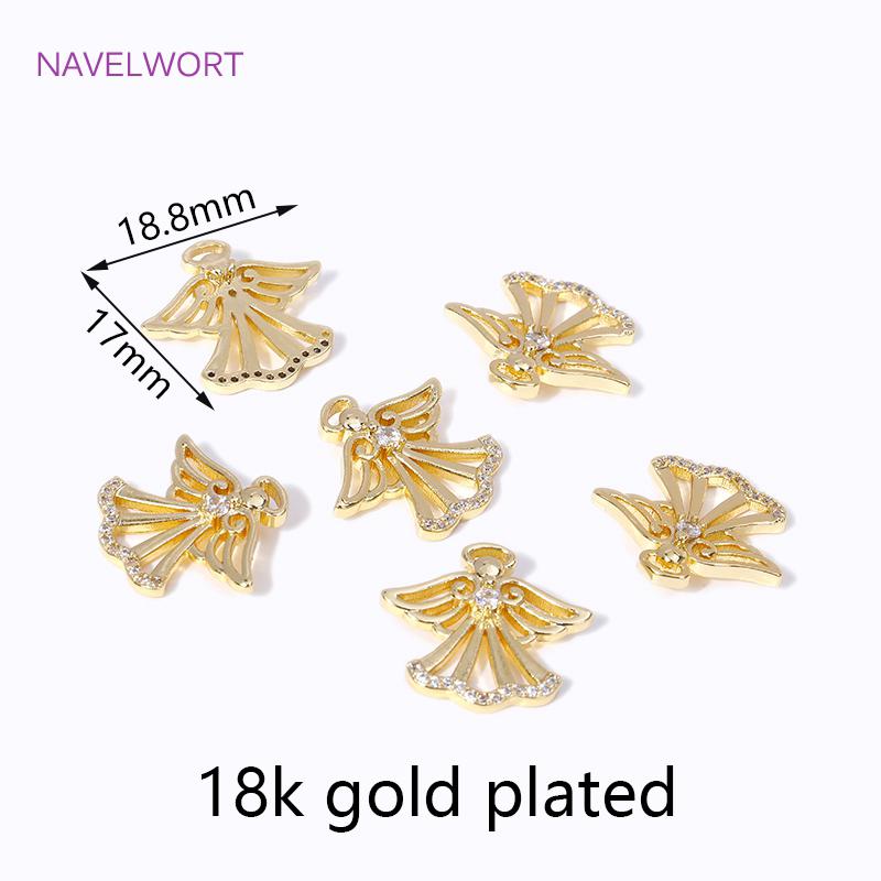 Wholesale Inlaid Zircon Charms 18K Gold Plated Brass Metal Angel Charms Pendant For DIY Necklace Bracelet Jewelry Accessories 2 pieces
Wholesale Inlaid Zircon Charms 18K Gold Plated Brass Metal Angel Charms Pendant For DIY Necklace Bracelet Jewelry Accessories 2 pieces