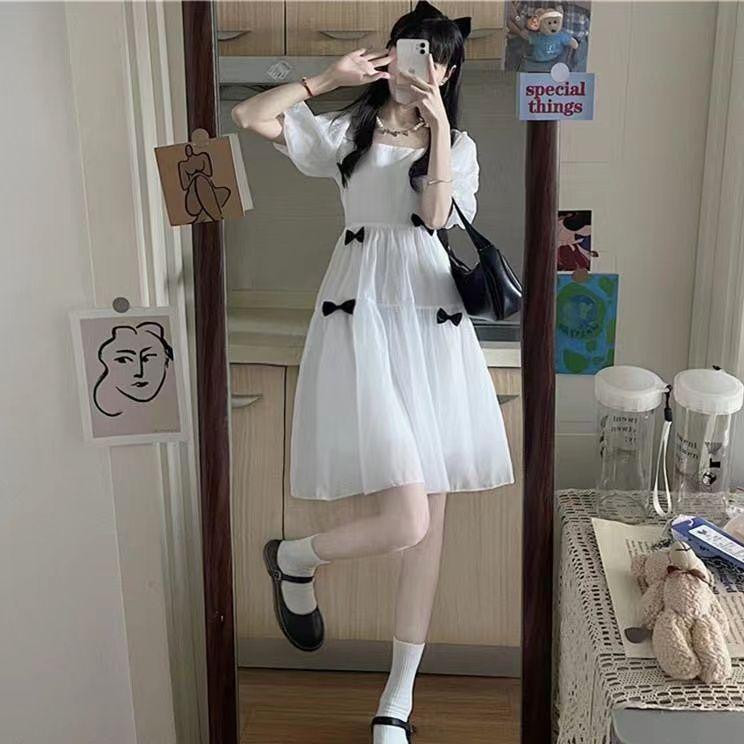 First Love Dress Retro Gentle Wind Square Neck Bubble Sleeve White Princess Dress Tea Break French Platycodon Dress Bow S белый
First Love Dress Retro Gentle Wind Square Neck Bubble Sleeve White Princess Dress Tea Break French Platycodon Dress Bow S белый