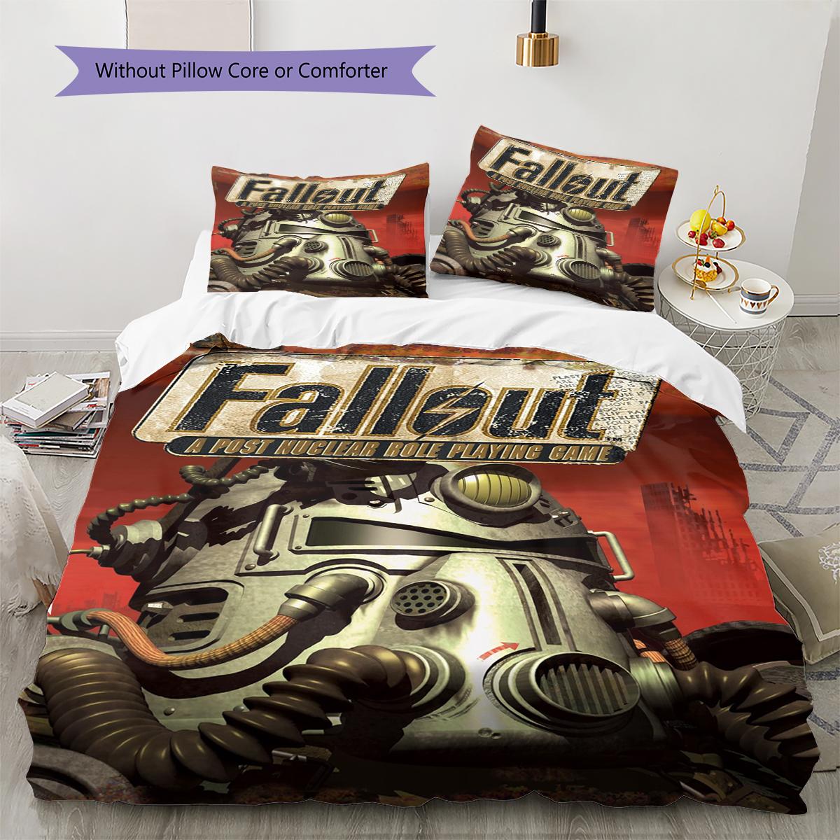 Fallout-Inspired Pattern Bedding Quilt Set Quilt Cover Pillowcase Home Decoration Gift (1 * duvet cover + 2 * pillowcase, without core) 155x200cm
Fallout-Inspired Pattern Bedding Quilt Set Quilt Cover Pillowcase Home Decoration Gift (1 * duvet cover + 2 * pillowcase, without core) 155x200cm