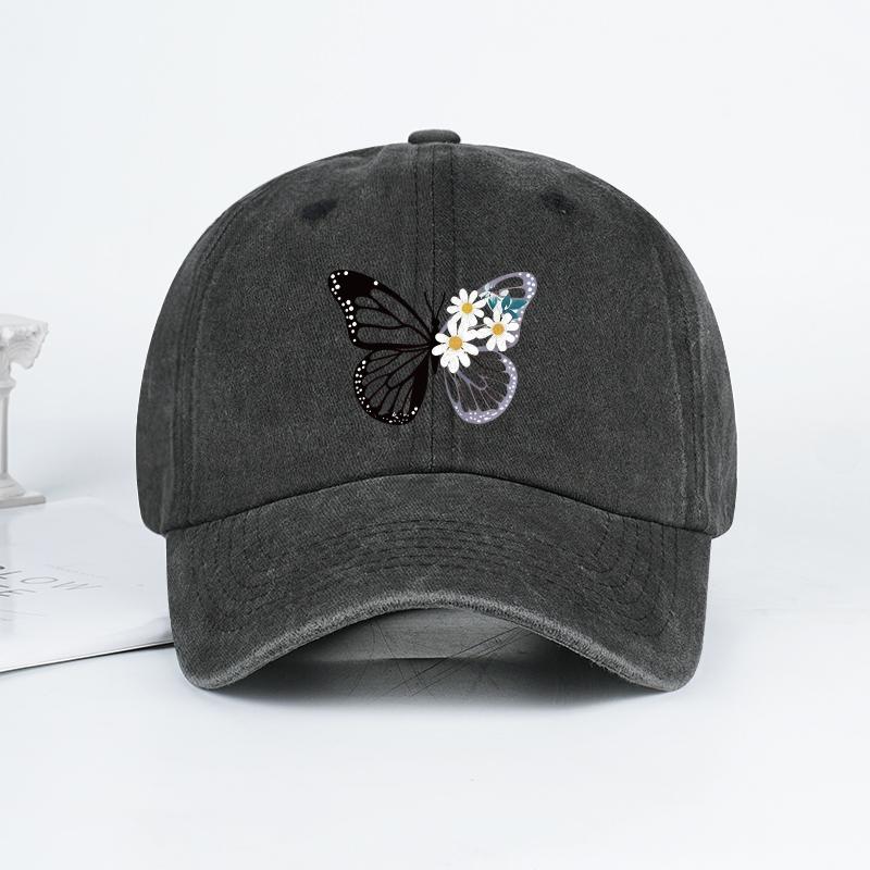Butterfly and Daisy Print Washed Baseball Cap – Adjustable Unisex Retro Floral Sun Hat, Perfect for Camping and Vacations чорний
Butterfly and Daisy Print Washed Baseball Cap – Adjustable Unisex Retro Floral Sun Hat, Perfect for Camping and Vacations чорний