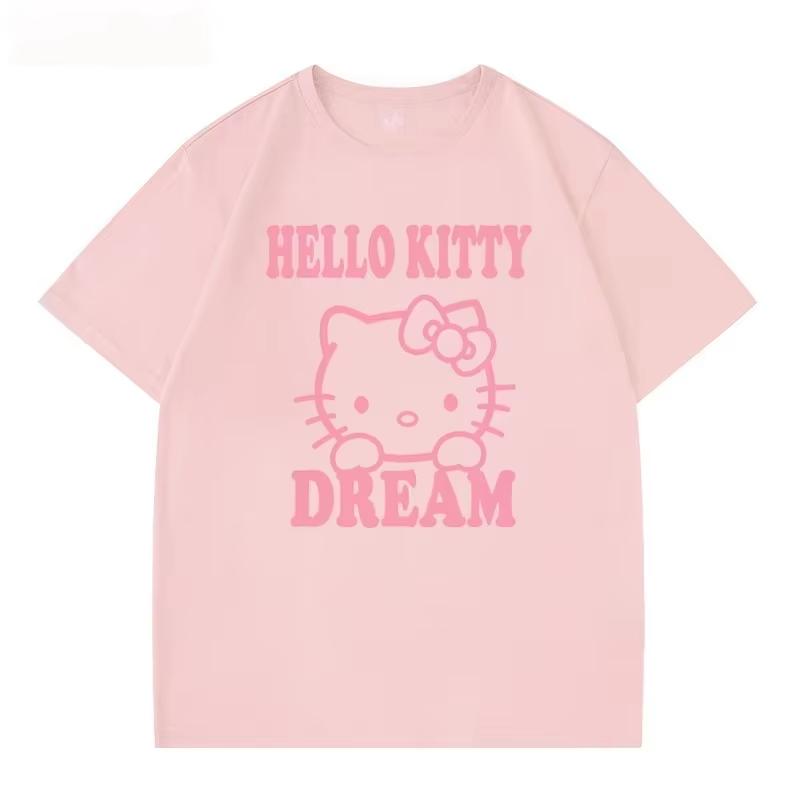 2026 Summer HelloKitty Cartoon Graphic Tee Casual Short Sleeve Cotton Tops for Adults Kids Lovely Kawaii Streetwear Style S
2026 Summer HelloKitty Cartoon Graphic Tee Casual Short Sleeve Cotton Tops for Adults Kids Lovely Kawaii Streetwear Style S
