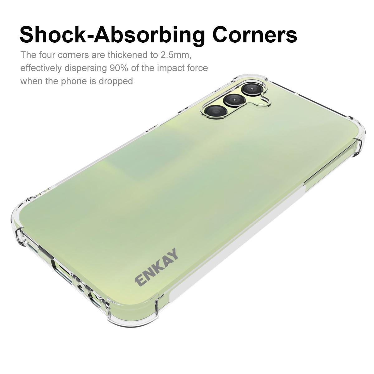 ENKAY HAT PRINCE For Samsung Galaxy A15 5G TPU Phone Case Clear Anti-slip Strip Edge Phone Cover Shell A
ENKAY HAT PRINCE For Samsung Galaxy A15 5G TPU Phone Case Clear Anti-slip Strip Edge Phone Cover Shell A