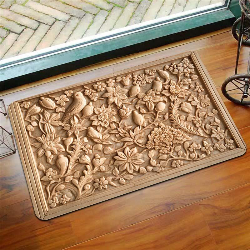 Floral Bird Embossed Doormat Soft Sponge Rug, Comfortable Machine Washable Door Carpet for Indoor Entrance and Home Decor 40x60cm
Floral Bird Embossed Doormat Soft Sponge Rug, Comfortable Machine Washable Door Carpet for Indoor Entrance and Home Decor 40x60cm