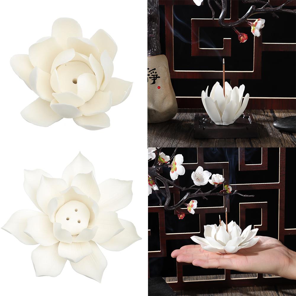Garden Ceramic White Lotus Incense Censer Incense Burner Incense Stick Holder Home Decor Buddhist
Garden Ceramic White Lotus Incense Censer Incense Burner Incense Stick Holder Home Decor Buddhist