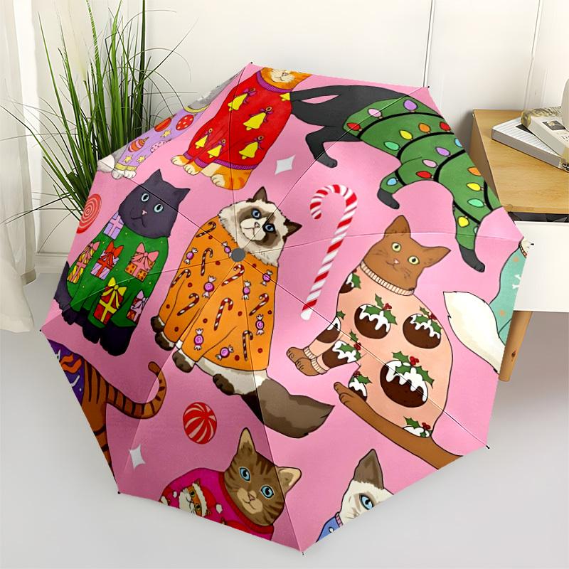 1pc Christmas Cats Automatic Umbrella Portable Home Essential Umbrella, Iron Umbrella Structure Suitable for All Seasons yy251123157
1pc Christmas Cats Automatic Umbrella Portable Home Essential Umbrella, Iron Umbrella Structure Suitable for All Seasons yy251123157