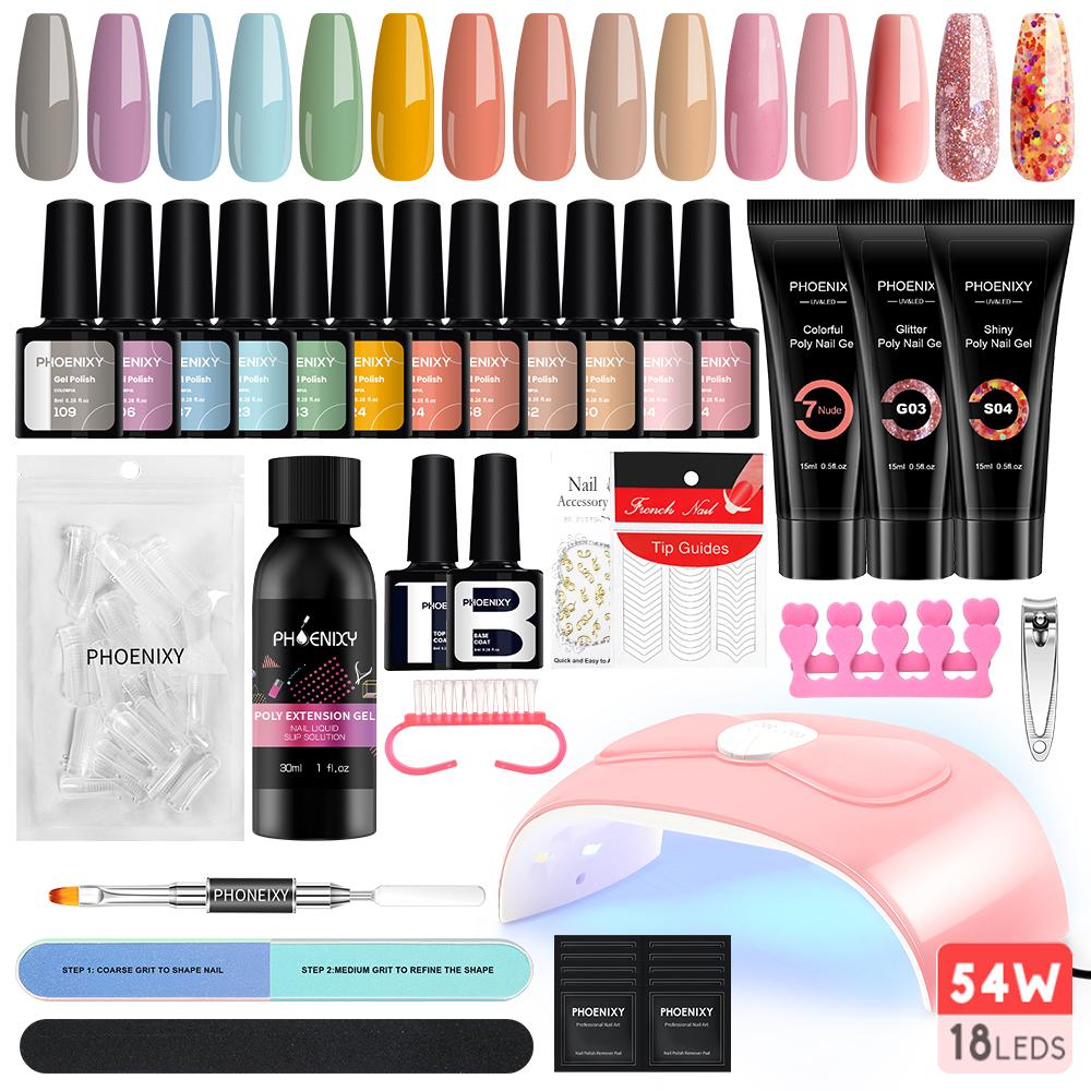 PHOENIXY 12Colors Лак для ногтей Гель Набор для наращивания ногтей Набор для наращивания ногтей с сушилкой для ногтей Набор ламп с маникюрными инструментами Art Kit
PHOENIXY 12Colors Лак для ногтей Гель Набор для наращивания ногтей Набор для наращивания ногтей с сушилкой для ногтей Набор ламп с маникюрными инструментами Art Kit