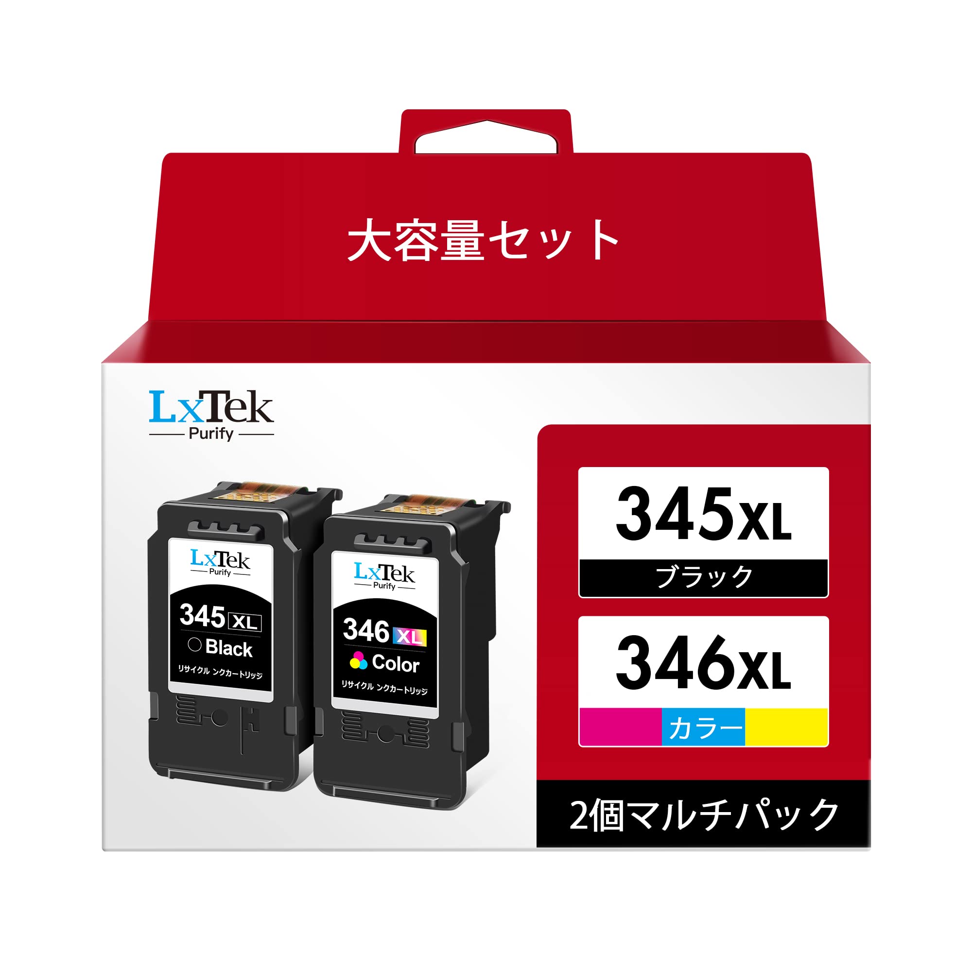 LxTek Purify 345 346 Ink Large Capacity Set of 2 Compatible with Canon Black 3 Colors 345XL 346XL Printer Ink Compatible Model PIXUS TS3130 TS3130S 
LxTek Purify 345 346 Ink Large Capacity Set of 2 Compatible with Canon Black 3 Colors 345XL 346XL Printer Ink Compatible Model PIXUS TS3130 TS3130S