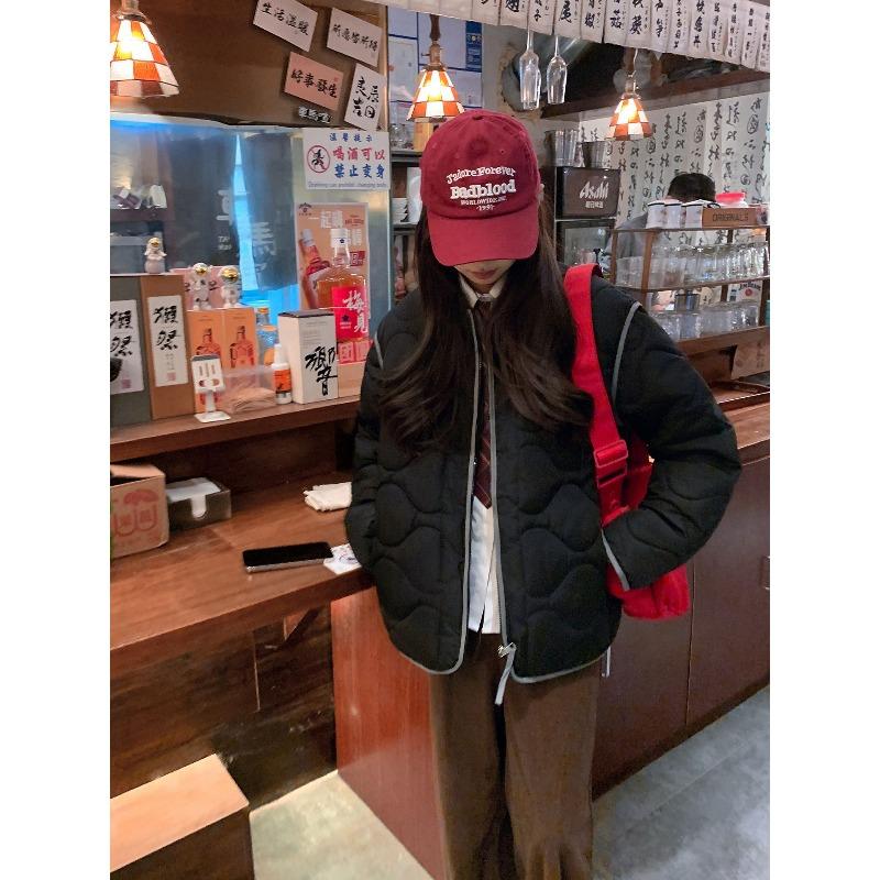 Lingge Cotton-padded Jacket for Women in Winter Latest Style Small Japanese Baseball Scholar Cotton-padded Jacket Loose Do Practical Use M
Lingge Cotton-padded Jacket for Women in Winter Latest Style Small Japanese Baseball Scholar Cotton-padded Jacket Loose Do Practical Use M