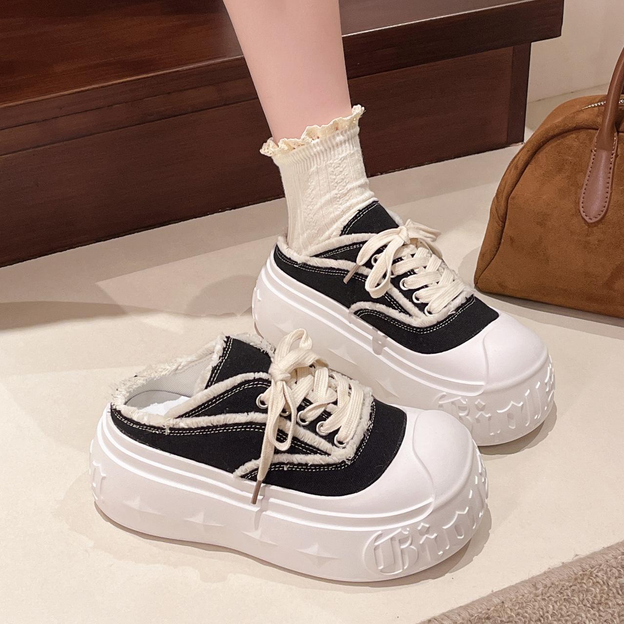 Big head bread shoes beggar canvas shoes bag head half slippers summer wear 2025 spring new thick sole heightening women s shoes 35
Big head bread shoes beggar canvas shoes bag head half slippers summer wear 2025 spring new thick sole heightening women s shoes 35