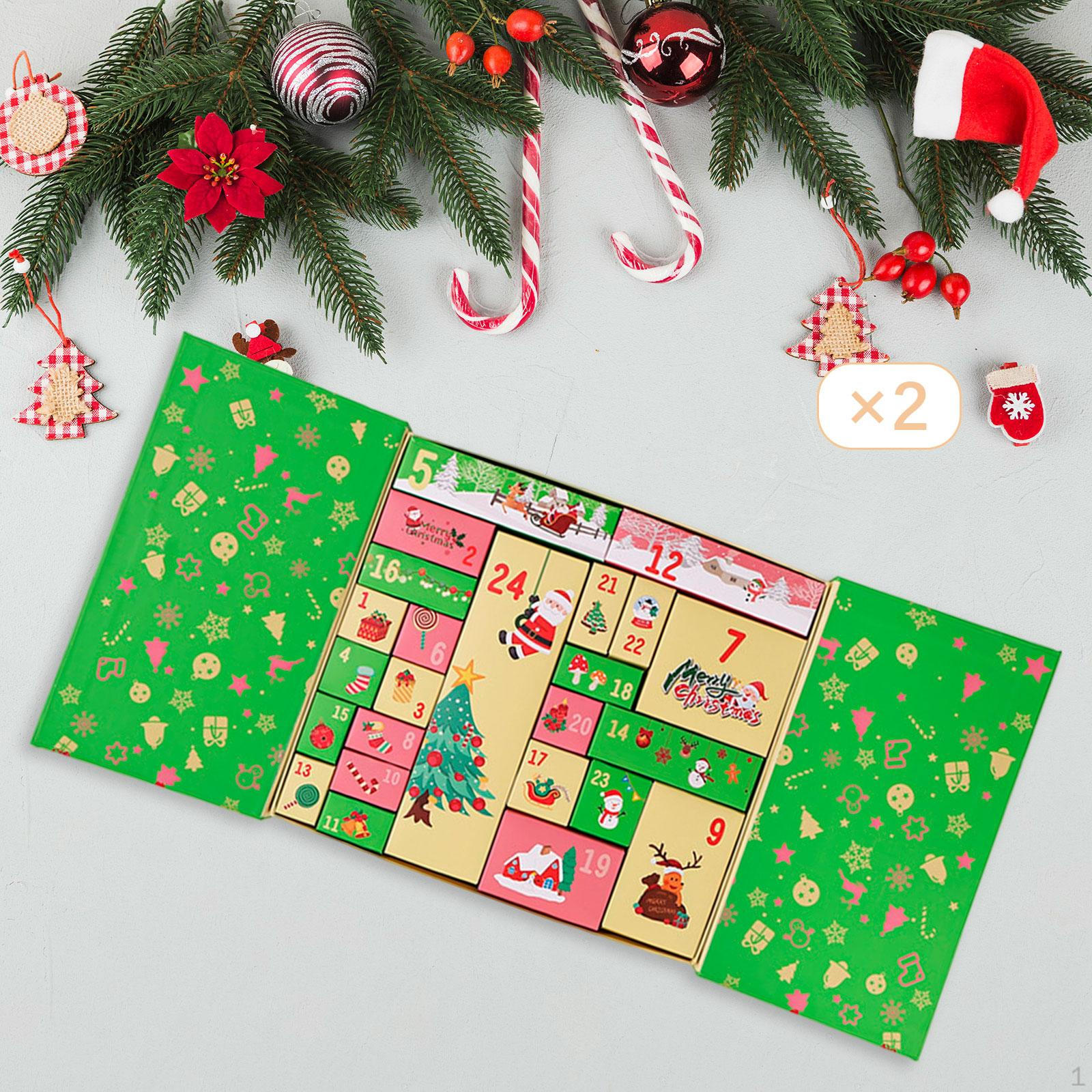 2x Рождественский календарь обратного отсчета Подарочная коробка 24 ящика для гостиной Праздник
2x Рождественский календарь обратного отсчета Подарочная коробка 24 ящика для гостиной Праздник