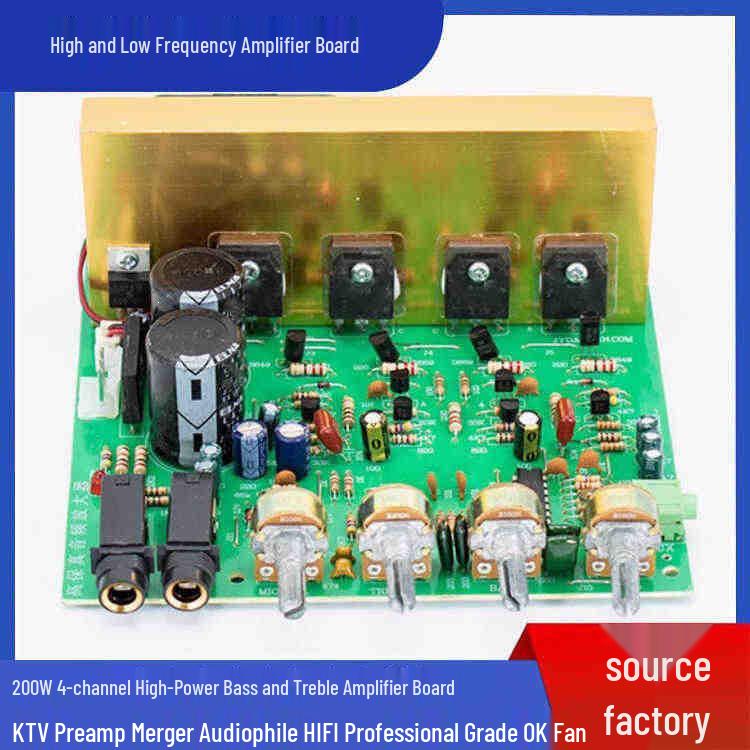 200W 4-Channel High-Power Bass/Treble Karaoke Amp Board with Integrated HIFI Preamplifier and Cooling Fan. Southeast Asia
200W 4-Channel High-Power Bass/Treble Karaoke Amp Board with Integrated HIFI Preamplifier and Cooling Fan. Southeast Asia