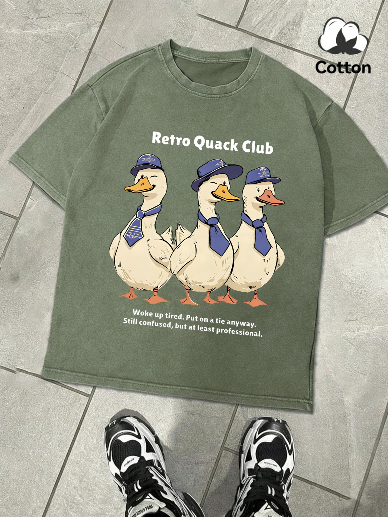 Three Lively Ducklings Design Washed Men T Shirts Summer Soft Tee ONeck Cotton Short Sleeve Unisex Fashion Loose Clothing S
Three Lively Ducklings Design Washed Men T Shirts Summer Soft Tee ONeck Cotton Short Sleeve Unisex Fashion Loose Clothing S