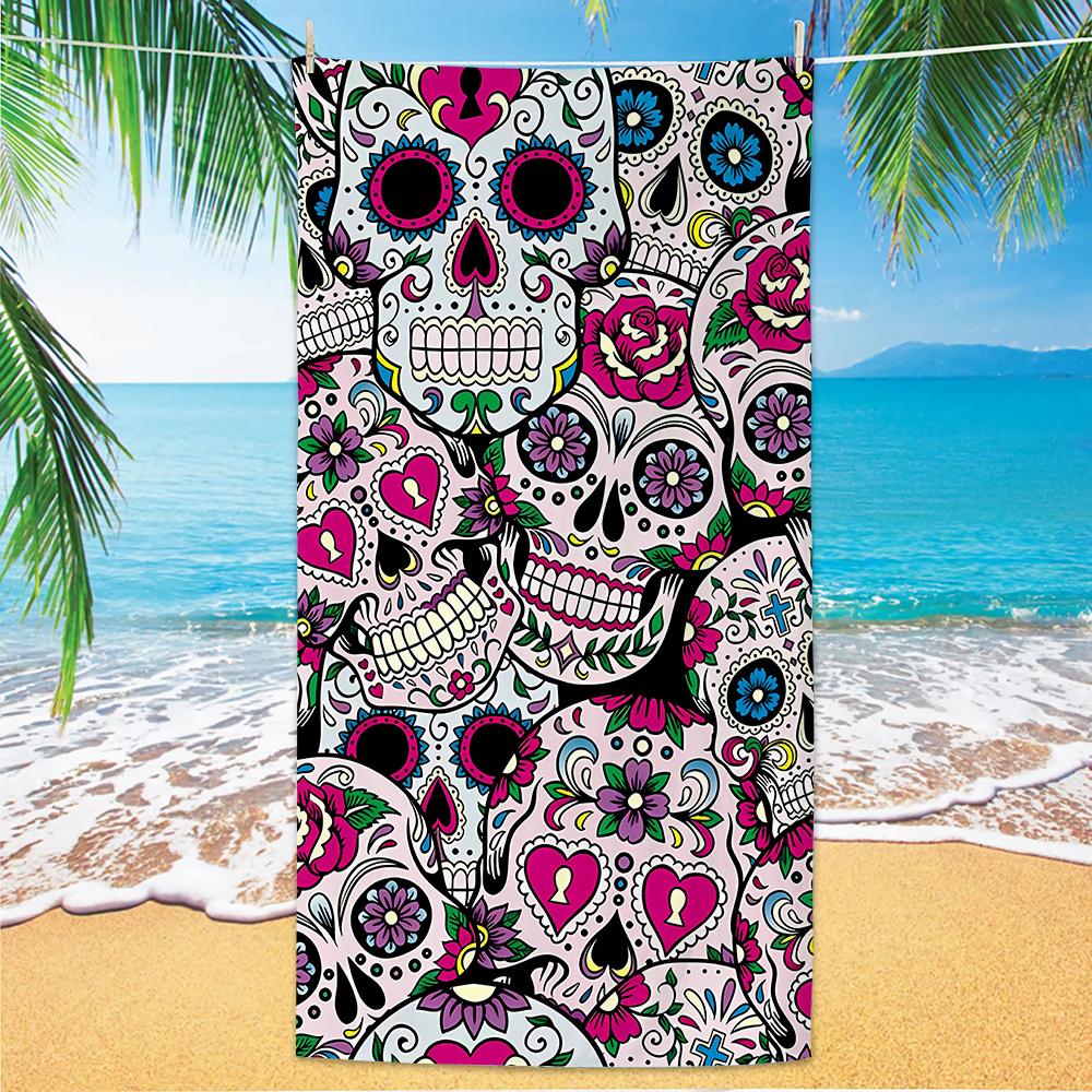 Skull Pattern Beach Towel, Digital Printing Thin Quick-Dry Anti-Sand Microfiber Lightweight for Swim, Yoga, Travel, Gym, Gift W40*H60(CM)
Skull Pattern Beach Towel, Digital Printing Thin Quick-Dry Anti-Sand Microfiber Lightweight for Swim, Yoga, Travel, Gym, Gift W40*H60(CM)