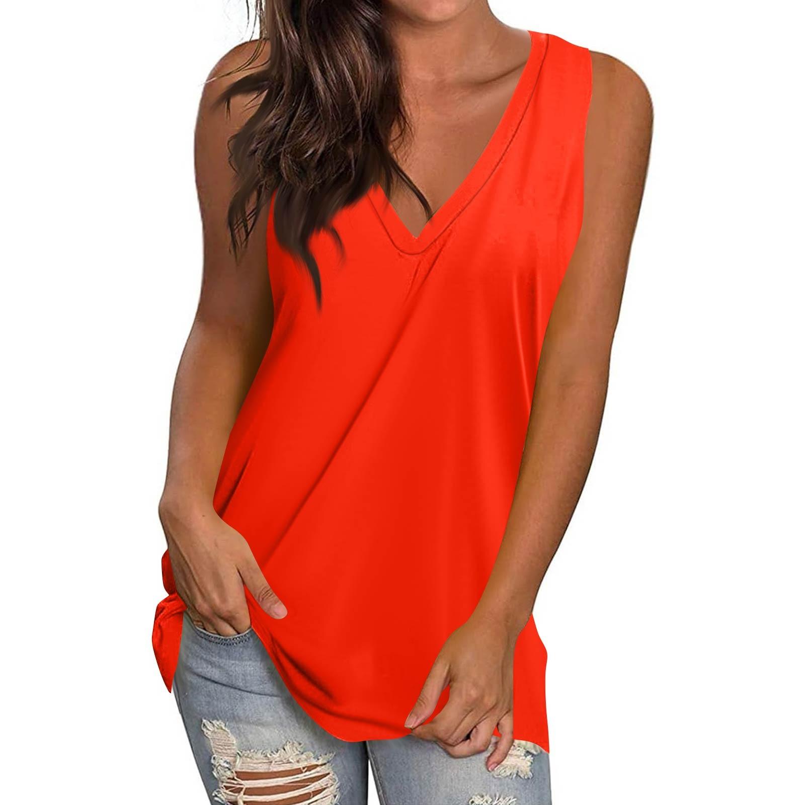 Женская повседневная модная футболка без рукавов с V-образным вырезом и однотонным жилетом XXL киноварь
Женская повседневная модная футболка без рукавов с V-образным вырезом и однотонным жилетом XXL киноварь