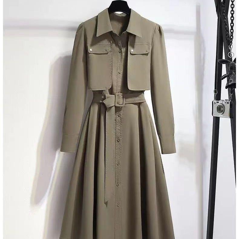 2025 Slimming Autumn Waist-Cinching Shirt Dress: Timeless Style for a Youthful Look L (90-105 jin) армія зелений колір
2025 Slimming Autumn Waist-Cinching Shirt Dress: Timeless Style for a Youthful Look L (90-105 jin) армія зелений колір