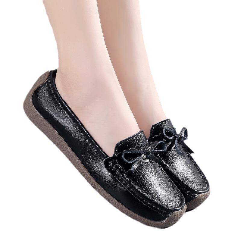Spring and summer large size bow real cowhide mother shoes beef tendon sole lazy shoes low top comfortable women s single shoes 43 сірий колір
Spring and summer large size bow real cowhide mother shoes beef tendon sole lazy shoes low top comfortable women s single shoes 43 сірий колір