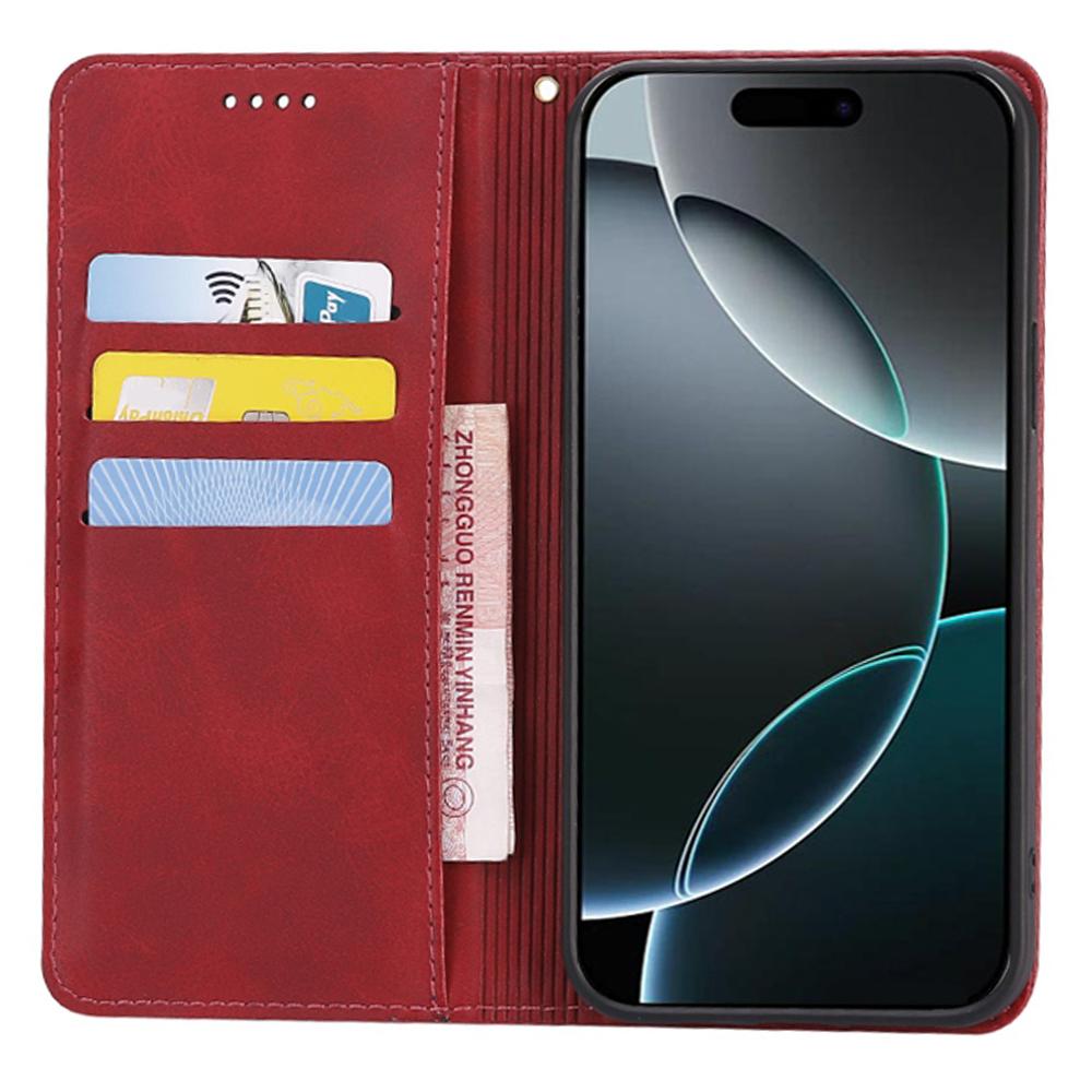 For iPhone 15 Pro Case Wallet Calf Texture Leather Phone Cover with Hidden Magnetic Closure Black
For iPhone 15 Pro Case Wallet Calf Texture Leather Phone Cover with Hidden Magnetic Closure Black