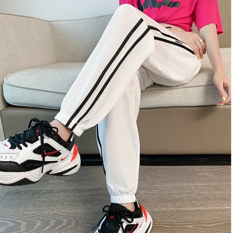 Women s Ice Silk Nine-Point Sports Pants: Summer Thin, Striped, Loose, Cuffed, Anti-Mosquito, Cool, Trendy Casual Wear L
Women s Ice Silk Nine-Point Sports Pants: Summer Thin, Striped, Loose, Cuffed, Anti-Mosquito, Cool, Trendy Casual Wear L