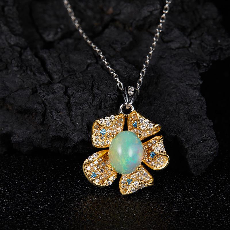 Xiaohongshu Earrings Flower Pendant S925 Sterling Silver Inlaid Natural Opal Gemstone Necklace Women S Jewelry
Xiaohongshu Earrings Flower Pendant S925 Sterling Silver Inlaid Natural Opal Gemstone Necklace Women S Jewelry