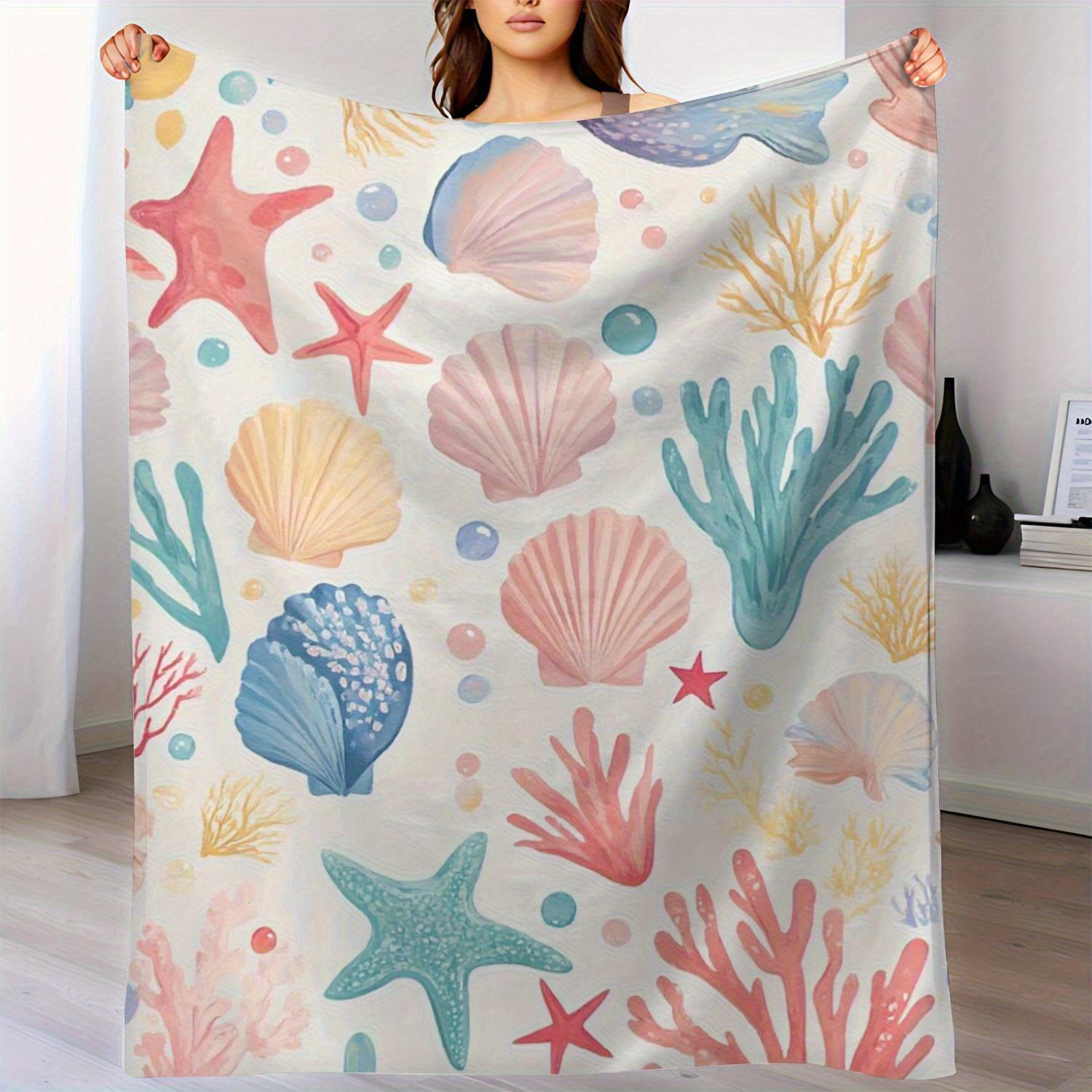 Sea Shell Starfish Coral Fleece Blanket Ocean Theme Design Soft Cozy Throw Beach Decor Gift for Kids and Women150x100 70x100cm28x39in
Sea Shell Starfish Coral Fleece Blanket Ocean Theme Design Soft Cozy Throw Beach Decor Gift for Kids and Women150x100 70x100cm28x39in