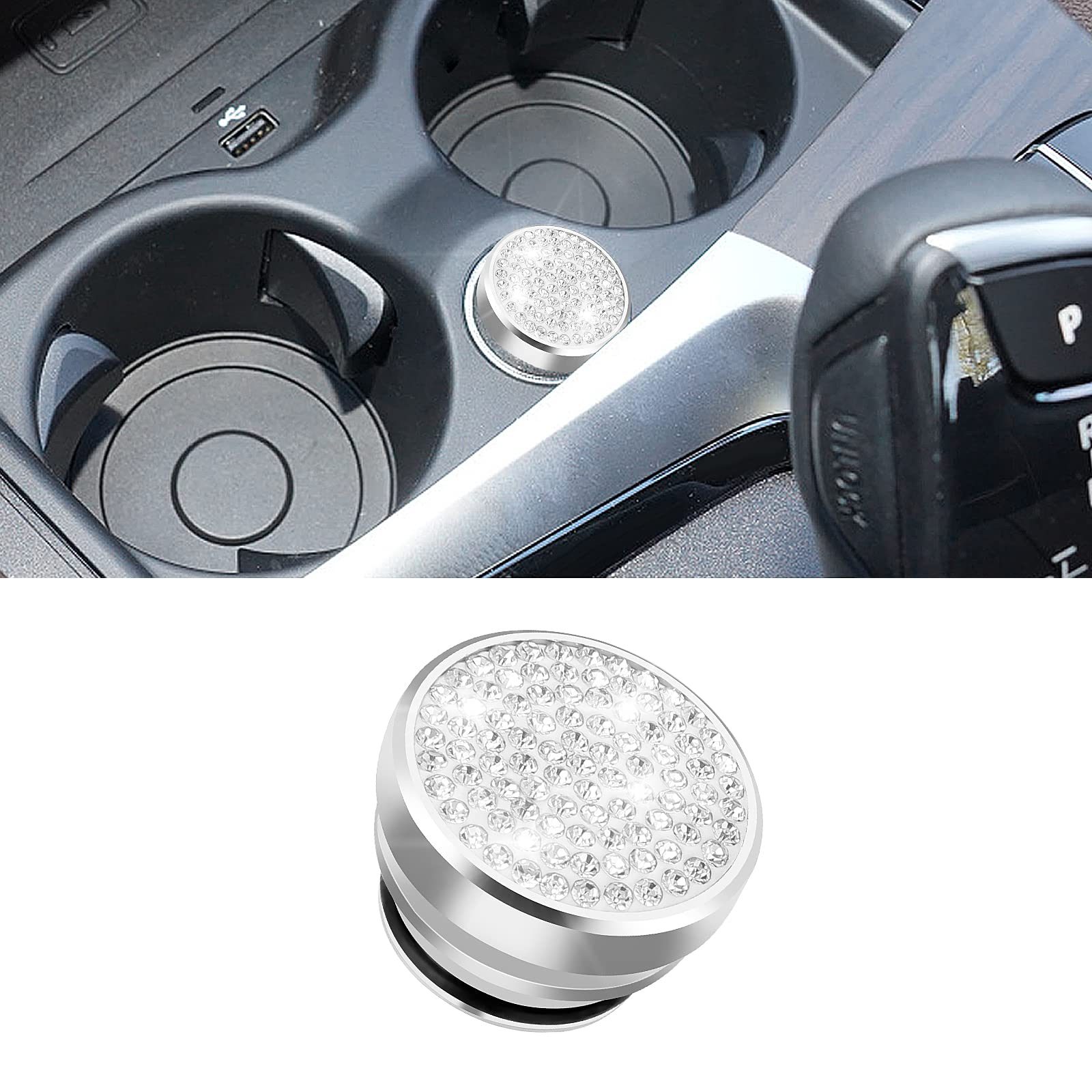 Cobee Bling Crystal Car Cigarette Lighter Plug Cover Car Cigarette Lighter Plug Button Cover for Car Interior Fits Most Cars (Silver)
Cobee Bling Crystal Car Cigarette Lighter Plug Cover Car Cigarette Lighter Plug Button Cover for Car Interior Fits Most Cars (Silver)