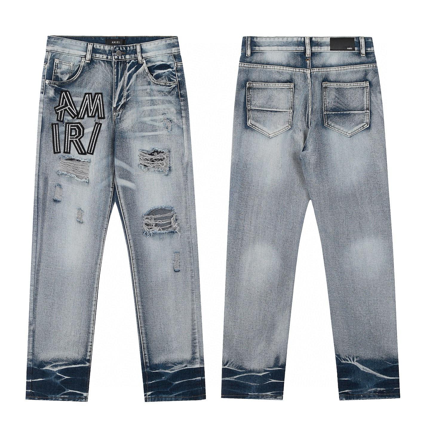M12 Amiri Men s and Women s American Style Trendy Jeans with Fabric Patches, Holes, Embroidery, Casual and Fashionable High Street Pants 36
M12 Amiri Men s and Women s American Style Trendy Jeans with Fabric Patches, Holes, Embroidery, Casual and Fashionable High Street Pants 36