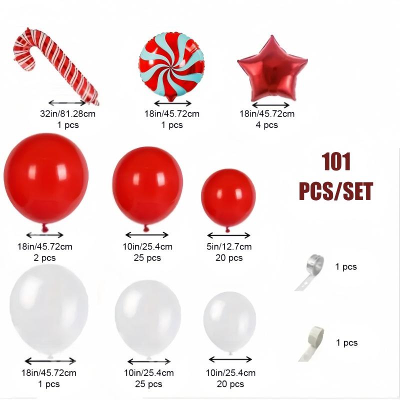 Набор для украшения воздушными шарами на рождественскую тематику, 61 шт. - Красные шары в виде леденцов и вертушек, Идеально подходит для вечеринок по случаю дня рождения и семейных посиделок As Picture Shows разноцветный
Набор для украшения воздушными шарами на рождественскую тематику, 61 шт. - Красные шары в виде леденцов и вертушек, Идеально подходит для вечеринок по случаю дня рождения и семейных посиделок As Picture Shows разноцветный