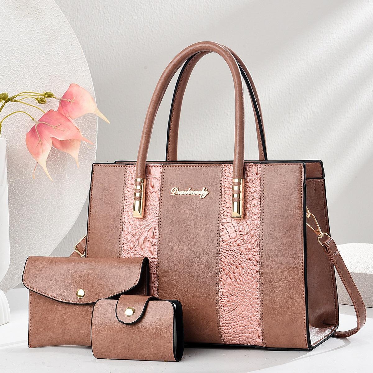 The New Splicing Style Handbag Stone Pattern Bag Three-piece Set Option of Simple High Appearance Quality Shoulder Bag .
The New Splicing Style Handbag Stone Pattern Bag Three-piece Set Option of Simple High Appearance Quality Shoulder Bag .