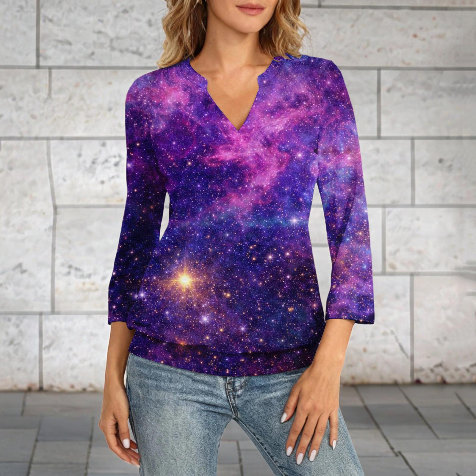 Women s 3/4 Sleeve Top Neck Hem V-Neck Summer Casual -Shirt Star Printed Top XXL фіолетовий
Women s 3/4 Sleeve Top Neck Hem V-Neck Summer Casual -Shirt Star Printed Top XXL фіолетовий