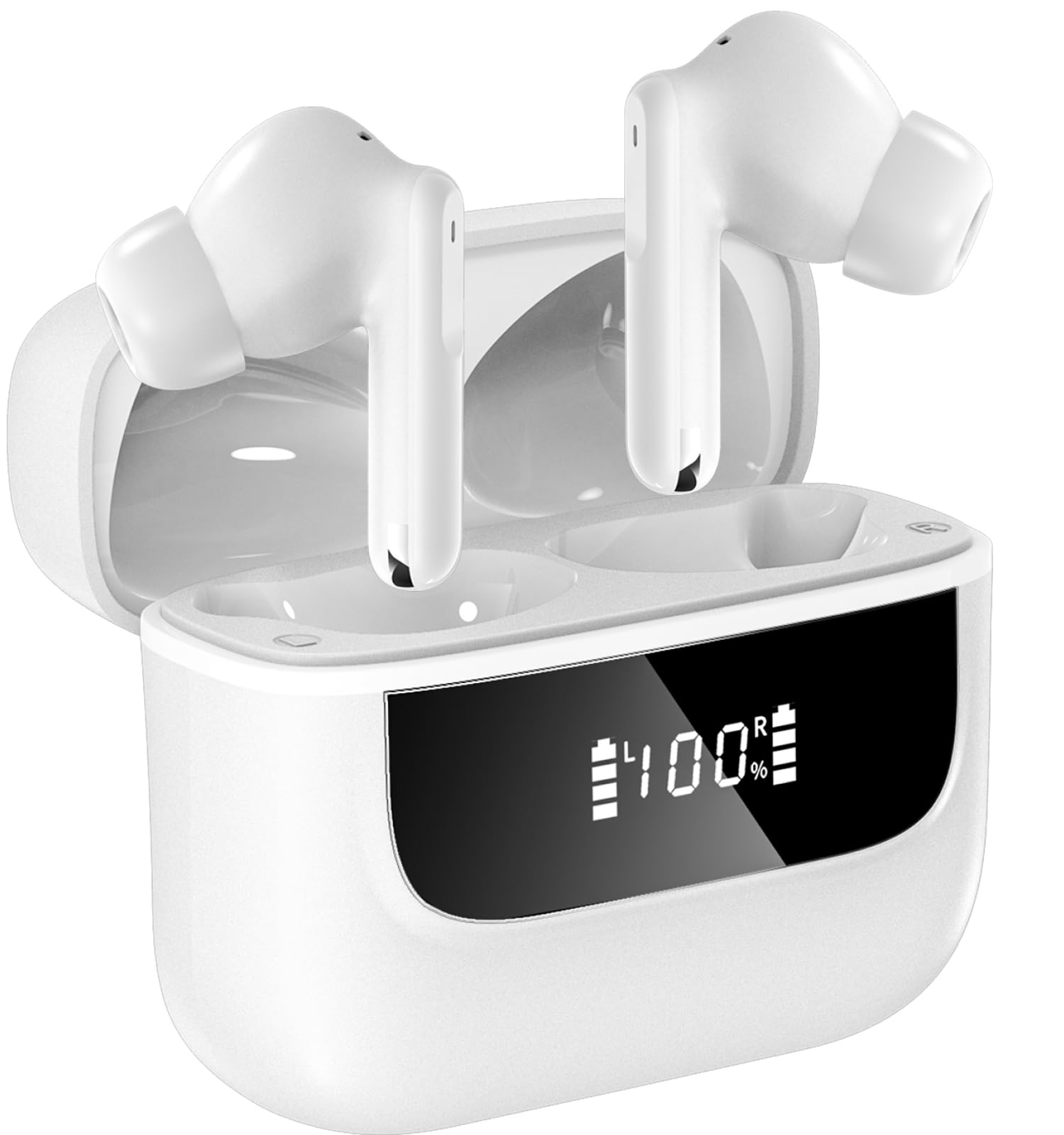 Hmusic Wireless Bluetooth Earphones with LCD 4 and Up to 40 Hours of 13mm Titanium Composite Diaphragm Compact and Comfortable Fit for iPhone and
Hmusic Wireless Bluetooth Earphones with LCD 4 and Up to 40 Hours of 13mm Titanium Composite Diaphragm Compact and Comfortable Fit for iPhone and