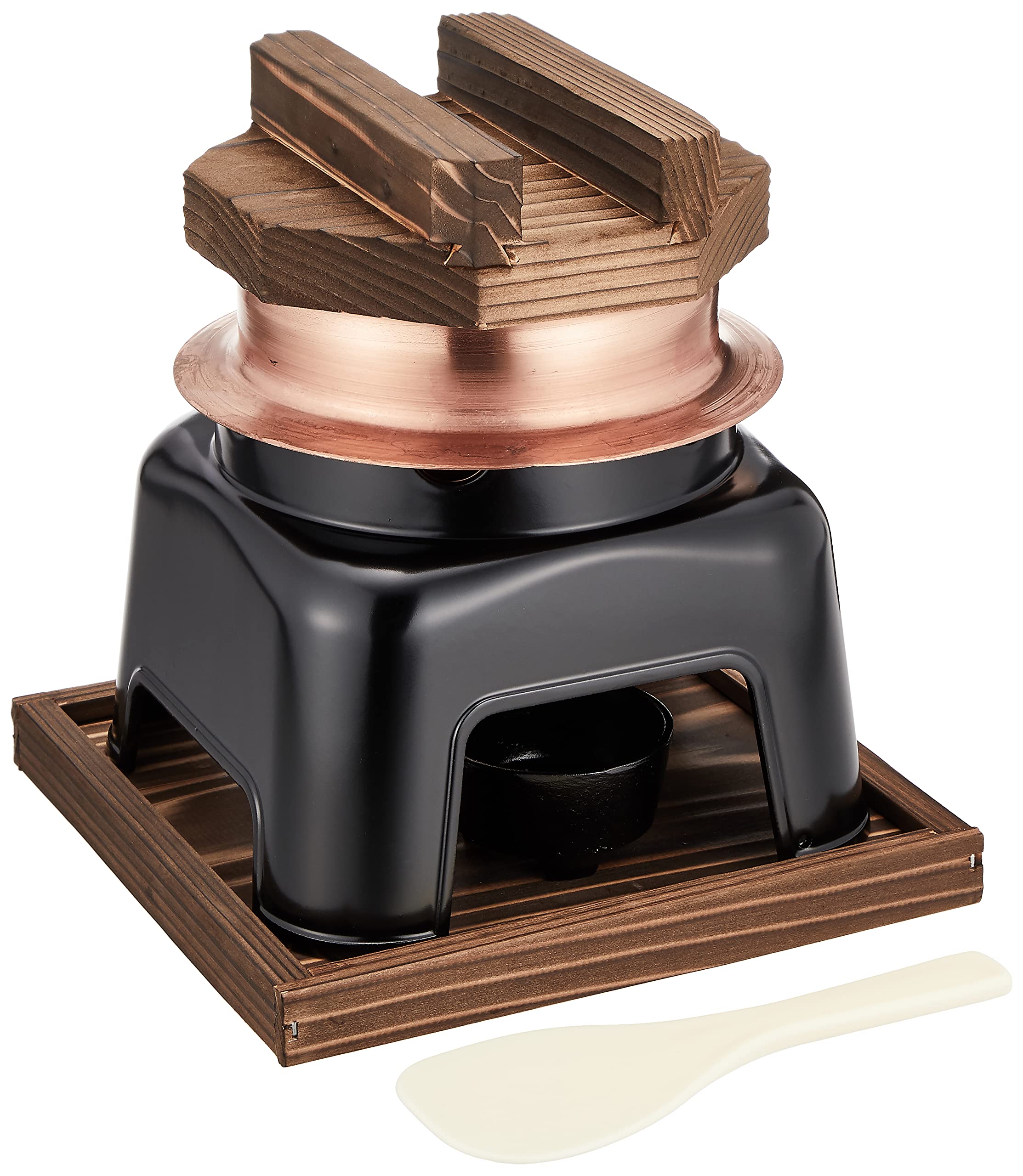 Endo Shoji TKG Tabletop Rice Pot Copper Kamameshi Set Cooks 1 cup of rice Copper has a high thermal so you can cook rice and stockpiled rice easily чёрный
Endo Shoji TKG Tabletop Rice Pot Copper Kamameshi Set Cooks 1 cup of rice Copper has a high thermal so you can cook rice and stockpiled rice easily чёрный