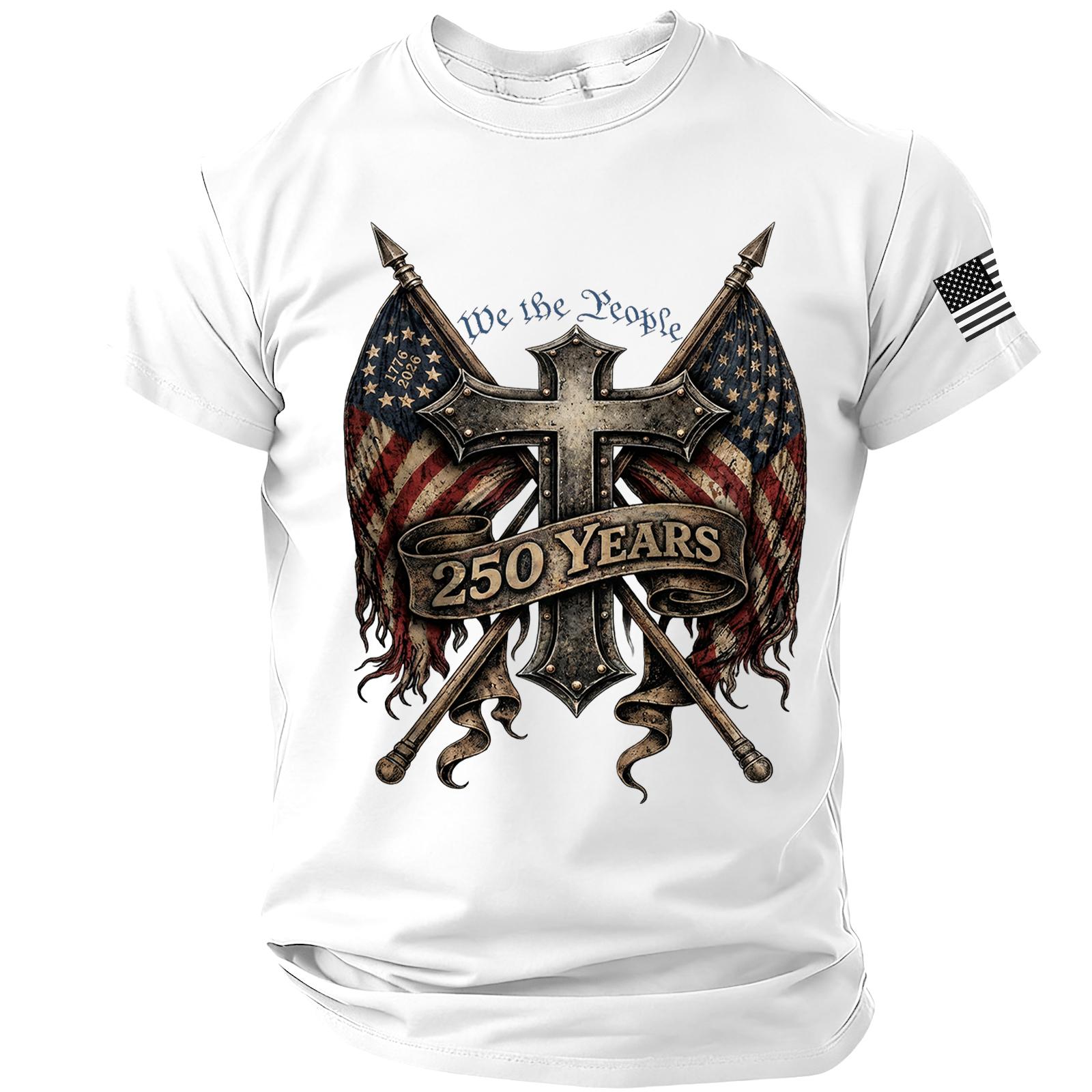 Mens Short Sleeve Crew Neck T Shirt with Printed Cross and Flag Graphic Casual Fit Comfortable Material XL білий
Mens Short Sleeve Crew Neck T Shirt with Printed Cross and Flag Graphic Casual Fit Comfortable Material XL білий