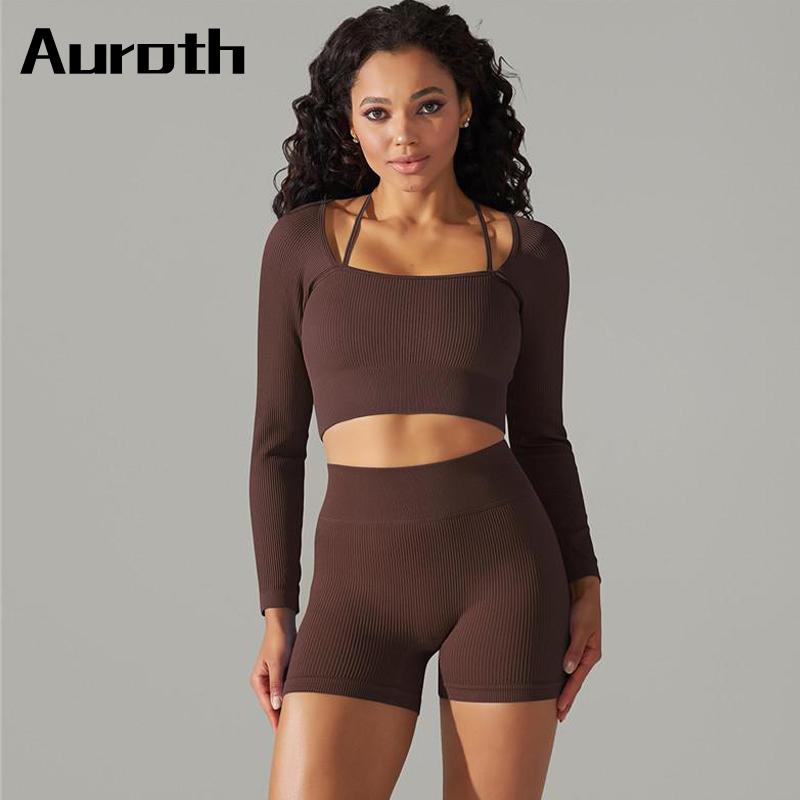Auroth бесшовная спортивная одежда для йоги женские костюмы для фитнеса вязаный топ с длинными рукавами шорты с высокой талией спортивные костюмы для бега
Auroth бесшовная спортивная одежда для йоги женские костюмы для фитнеса вязаный топ с длинными рукавами шорты с высокой талией спортивные костюмы для бега