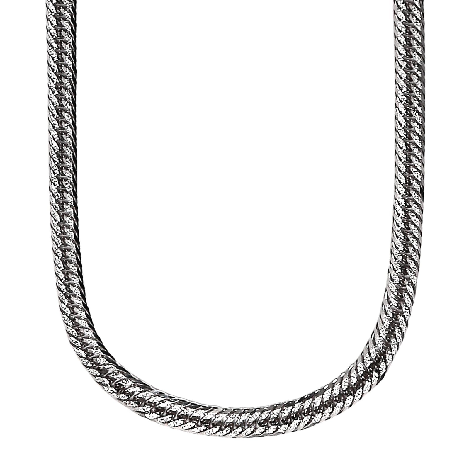 KAZURI Men s Reversible Sterling Silver 925 Triple Weave 6-Sided Reversible Diamond-Cut Chain Necklace with Cuban Link Chain (50cm-6.5mm, Large)
KAZURI Men s Reversible Sterling Silver 925 Triple Weave 6-Sided Reversible Diamond-Cut Chain Necklace with Cuban Link Chain (50cm-6.5mm, Large)