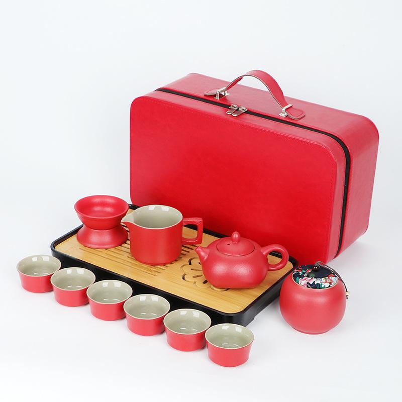Полный набор для кунг-фу чая, портативный дорожный чайный набор для улицы, деловой подарок, сувенир
Полный набор для кунг-фу чая, портативный дорожный чайный набор для улицы, деловой подарок, сувенир