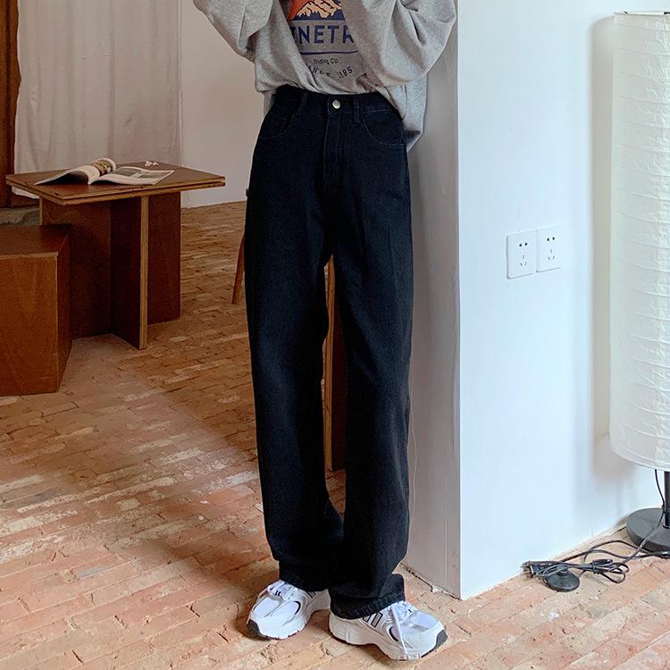 Women s High-Waisted Wide-Leg Black Jeans: Loose-Fit Korean Style, Floor-Length, Trendy & Slimming. Medium
Women s High-Waisted Wide-Leg Black Jeans: Loose-Fit Korean Style, Floor-Length, Trendy & Slimming. Medium