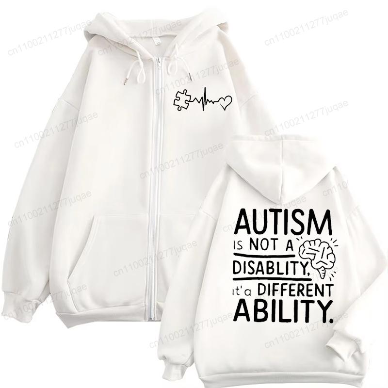 Male and Female Autism Are Not Disabilities, but Different Abilities Such as Zip Up Hoodies, Zip Up Sportswear Jackets XL білий
Male and Female Autism Are Not Disabilities, but Different Abilities Such as Zip Up Hoodies, Zip Up Sportswear Jackets XL білий