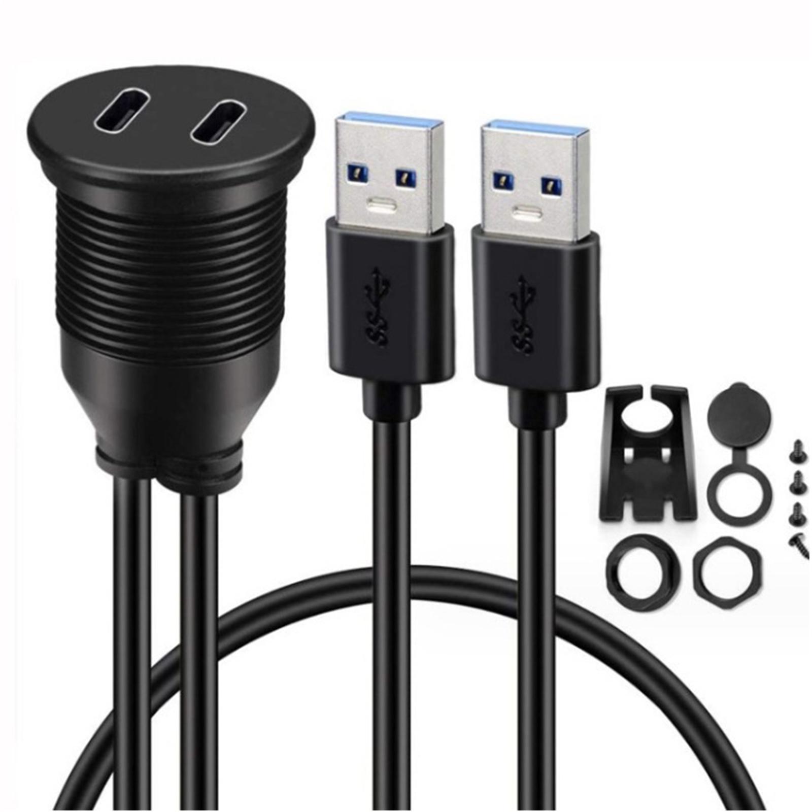 Double USB 3.0 to Double Type C Chargers for Multiple Devices Waterproof Extension Cable Panel Mount for Secure Vehicle Use 1
Double USB 3.0 to Double Type C Chargers for Multiple Devices Waterproof Extension Cable Panel Mount for Secure Vehicle Use 1
