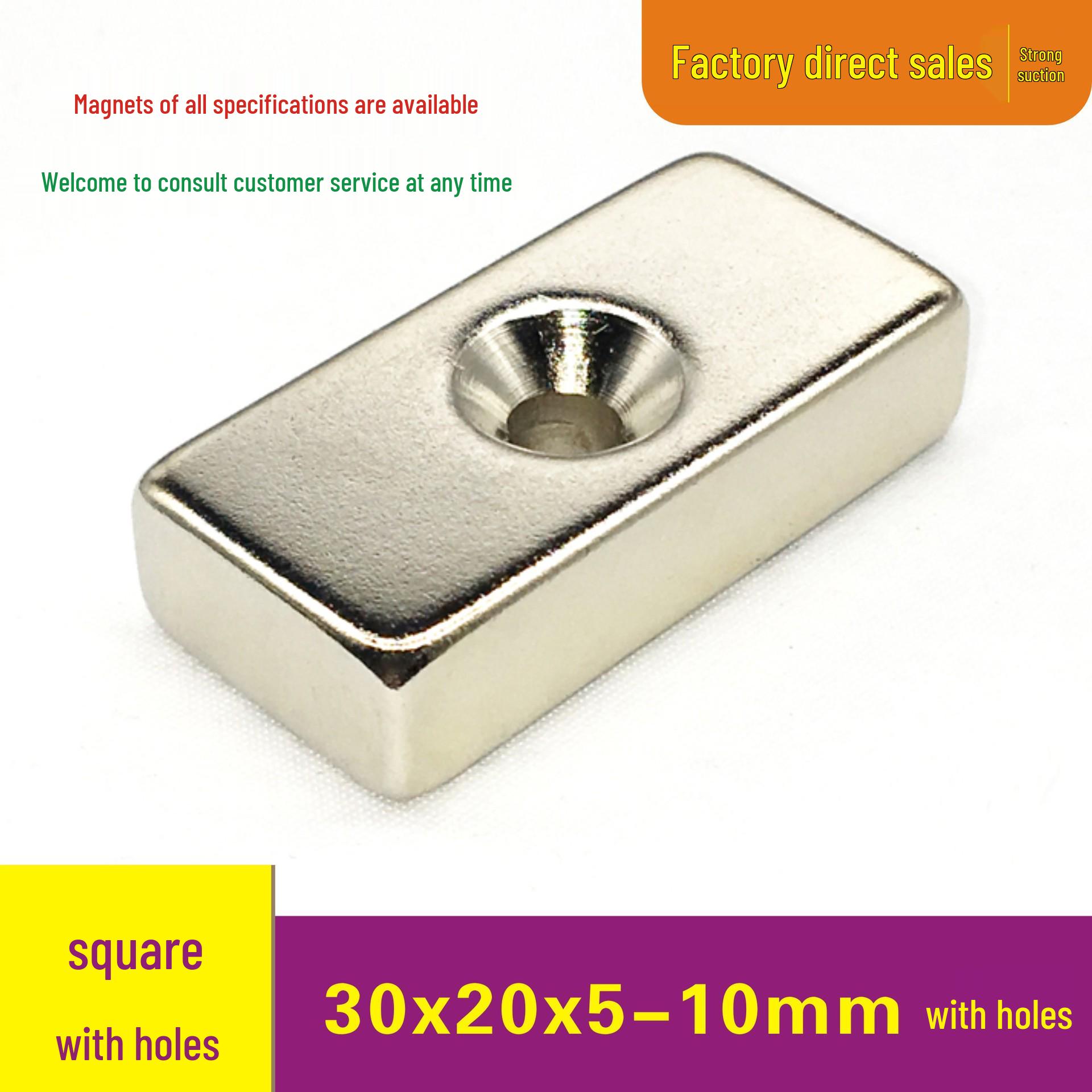 Квадратний неодимовий магніт з отвором 5 мм, 30x20x5-10 мм 30x20x5mm Single Hole 5 Negative Tolerance
Квадратний неодимовий магніт з отвором 5 мм, 30x20x5-10 мм 30x20x5mm Single Hole 5 Negative Tolerance