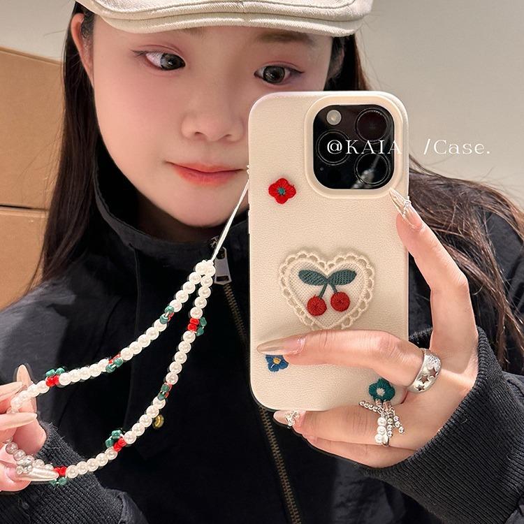 Love Embroidered Cherry for IPhone16promax for Apple 14 Mobile Phone Case 13 New Style 12 Women 15/11 Soft (as the picture-40426-)-For Apple XS
Love Embroidered Cherry for IPhone16promax for Apple 14 Mobile Phone Case 13 New Style 12 Women 15/11 Soft (as the picture-40426-)-For Apple XS