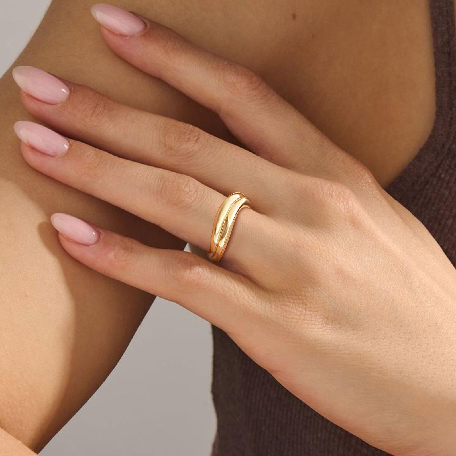 Stackable Double Wavy Ring for Women, Simple Stainless Steel Eternity Rings, Minimalist Finger Jewelry US Ring Size 09
Stackable Double Wavy Ring for Women, Simple Stainless Steel Eternity Rings, Minimalist Finger Jewelry US Ring Size 09