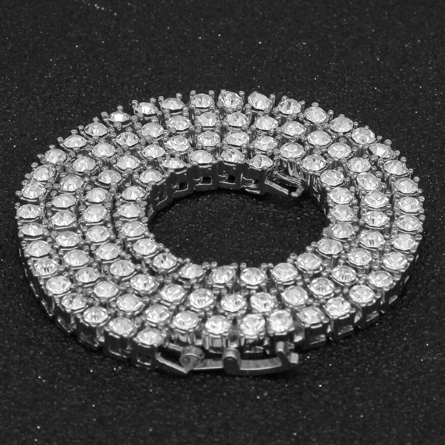 THE BLING KING Hiphop 1 Row Tennis Chains Choker Iced Out Rhinestones Necklace For Men 3mm 4mm 5mm Width 5mm width&16inch срібний
THE BLING KING Hiphop 1 Row Tennis Chains Choker Iced Out Rhinestones Necklace For Men 3mm 4mm 5mm Width 5mm width&16inch срібний