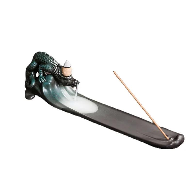 1 шт. Керамические изделия ручной работы, счастливый дракон фэн-шуй, курильница с обратным потоком, держатель для благовоний, курильница, украшение для дома, офисный декор 
1 шт. Керамические изделия ручной работы, счастливый дракон фэн-шуй, курильница с обратным потоком, держатель для благовоний, курильница, украшение для дома, офисный декор