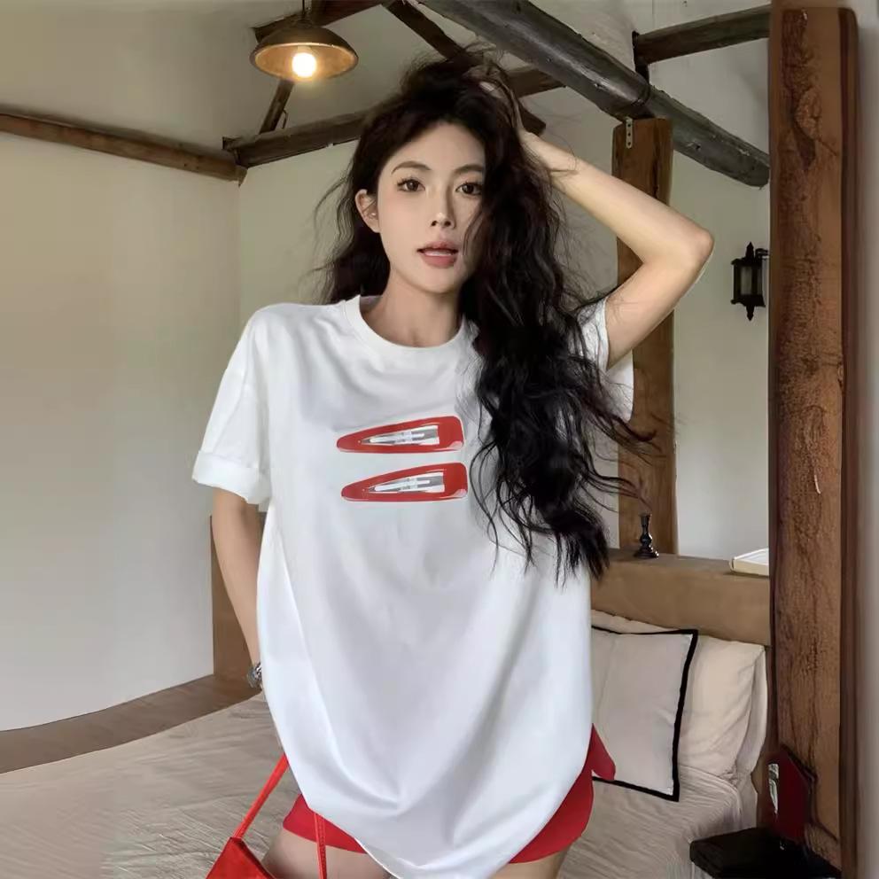 Cotton printed round neck short-sleeved T-shirt women s summer medium and long loose and thin versatile casual black top S
Cotton printed round neck short-sleeved T-shirt women s summer medium and long loose and thin versatile casual black top S
